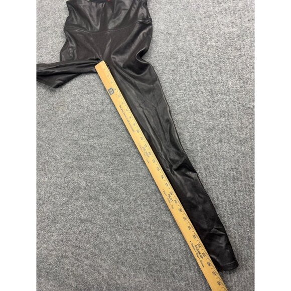 Spanx Faux Leather Leggings Women's Small Black Pull On Mid Rise Skinny - Picture 7 of 9